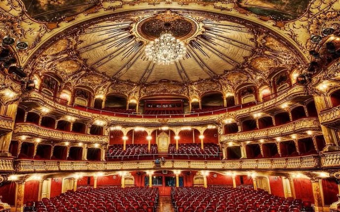 The Opera House in Graz, Austria. Built in neo-Baroque style it is